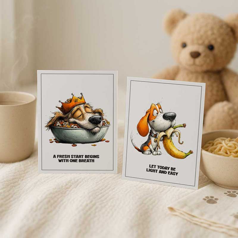 Self Care Karten Set – 12 liebevolle Hundemotive | Achtsamkeitskarten zum Ausdrucken – Bild 4