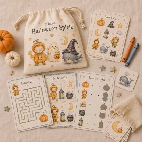 Halloween Spiele für Kinder zum Ausdrucken – 4 kostenlose Printables