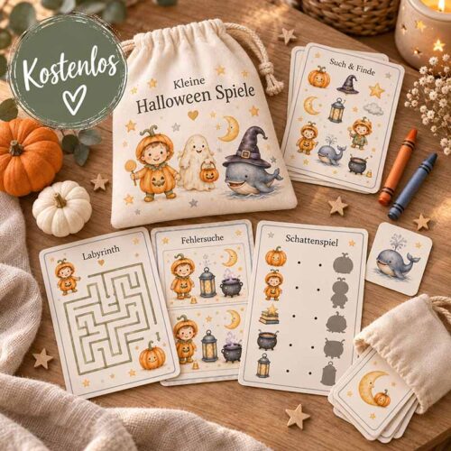 Halloween Spiele für Kinder zum Ausdrucken – 4 kostenlose Printables